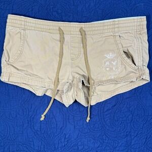 Y2K Vintage American Eagle Outfitters‎ Women XS Tan/Khaki Micro Mini Shorts